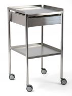 Trolley - Stainless Steel - with Drawer 